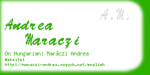 andrea maraczi business card
