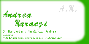 andrea maraczi business card